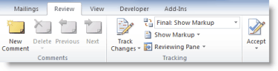 Track Changes in Word