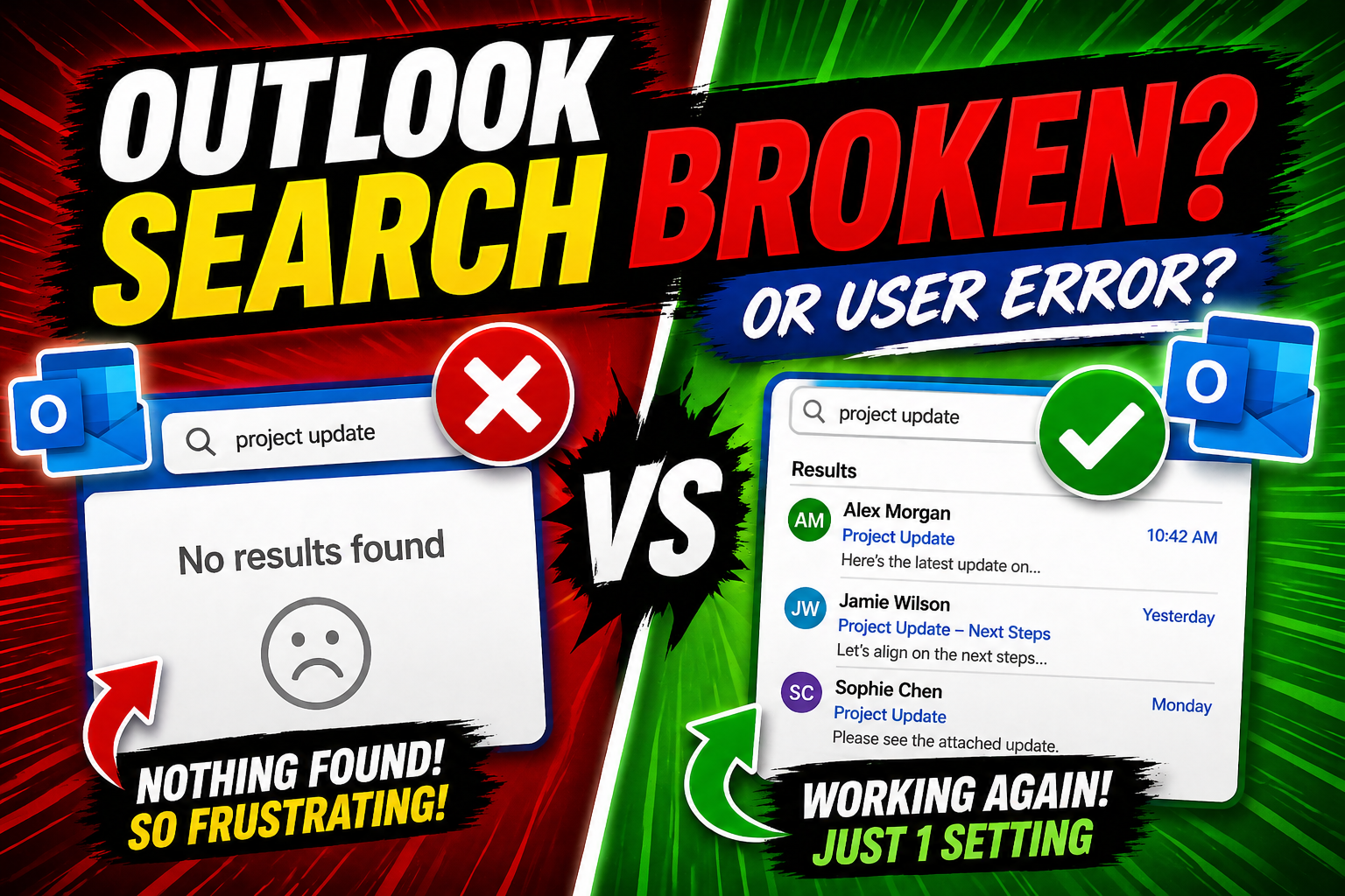 new outlook search not working 2